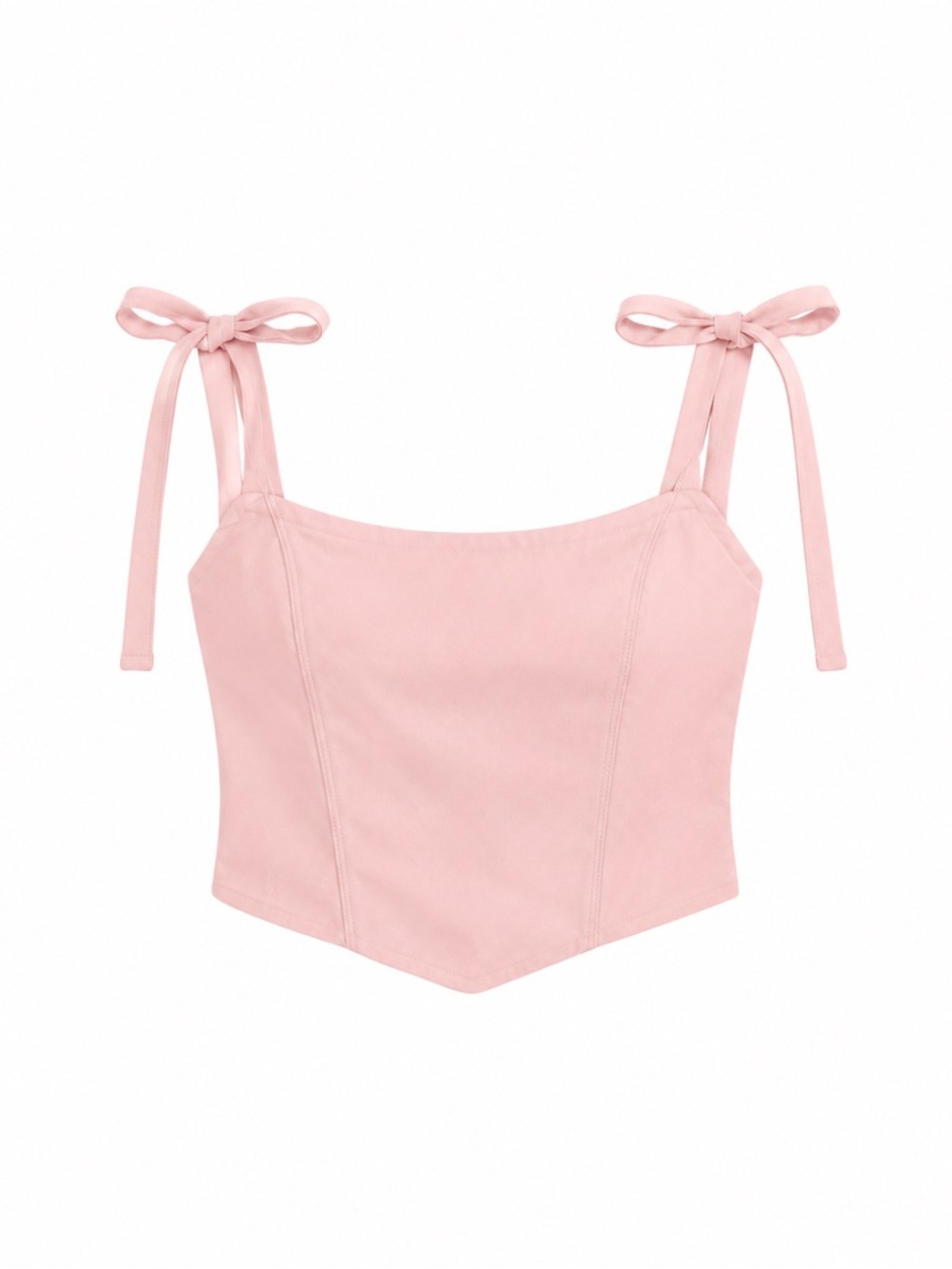 ✩ 2/$25 ✩ NWOT Dynamite Baby Pink Bow Ties Corset Tank Top, Size XS
